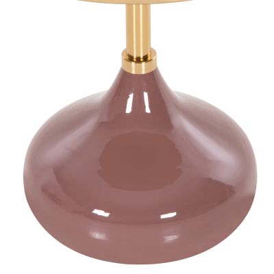 SIDE TABLE ROUND UTRI HM4241.06 METAL IN WARM PINK-BEIGE Φ46x46,5Hcm.