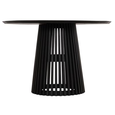 DINING TABLE ROUND FRANTZ HM9388.02 MINDI WOOD IN BLACK Φ118x79Hcm.