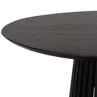 DINING TABLE ROUND FRANTZ HM9388.02 MINDI WOOD IN BLACK Φ118x79Hcm.