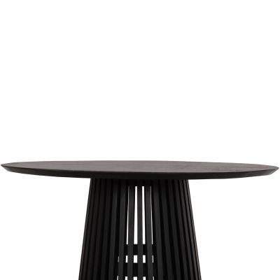 DINING TABLE ROUND FRANTZ HM9388.02 MINDI WOOD IN BLACK Φ118x79Hcm.