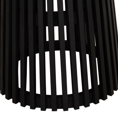 DINING TABLE ROUND FRANTZ HM9388.02 MINDI WOOD IN BLACK Φ118x79Hcm.