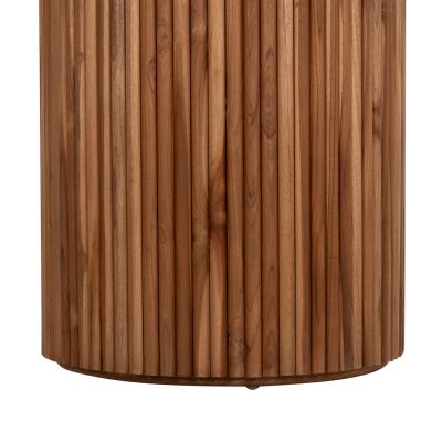 DINING TABLE ROUND RODER HM9896 TEAK WOOD- 3cm thick top-  Φ130x79.5Hcm.