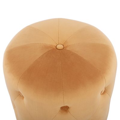 Табуретка Torrie HM8405.09 Gold Velvet със златна основа Диаметър 36x45cm