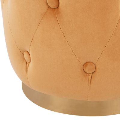 Табуретка Torrie HM8405.09 Gold Velvet със златна основа Диаметър 36x45cm