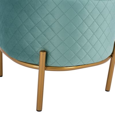 Stool Sinta HM8638.07 peanut shade with gold base 42x42x38cm