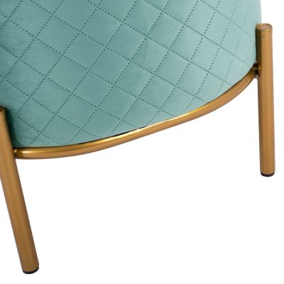 Stool Sinta HM8638.07 peanut shade with gold base 42x42x38cm