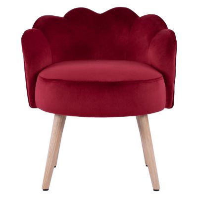 Stool with back Elise HM8628.06 Red Velvet 55x52x60cm