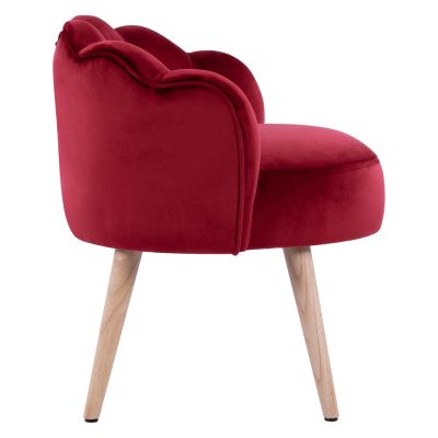 Stool with back Elise HM8628.06 Red Velvet 55x52x60cm
