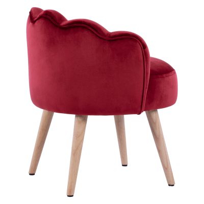 Stool with back Elise HM8628.06 Red Velvet 55x52x60cm