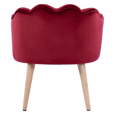 Stool with back Elise HM8628.06 Red Velvet 55x52x60cm