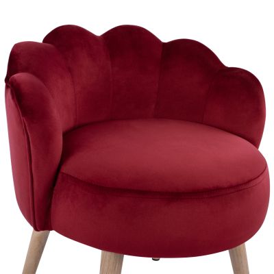 Stool with back Elise HM8628.06 Red Velvet 55x52x60cm