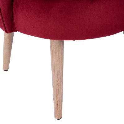 Stool with back Elise HM8628.06 Red Velvet 55x52x60cm
