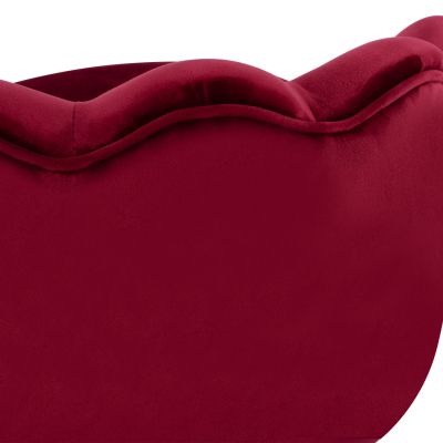 Stool with back Elise HM8628.06 Red Velvet 55x52x60cm