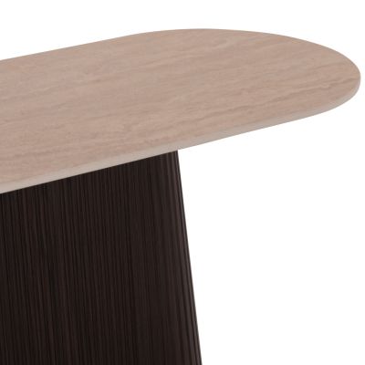 CONSOLE CATER HM18323 CERAMIC TOP WITH TRAVERTINE STONE LOOK--MDF BASE 120x40x78Hcm.