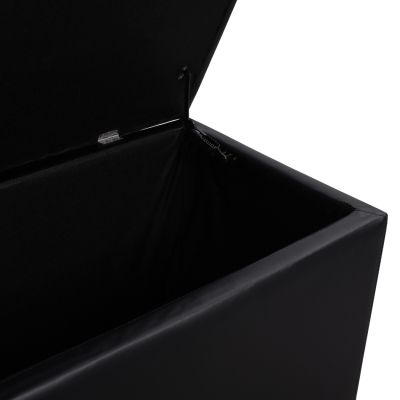 Stool PU with Storage Space Triscube Black HM223.01 121x51.5x50cm