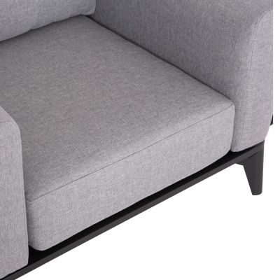 OUTDOOR LOUNGE SET 4PCS ORION SM6192.01 DARK GREY ALUMINUM & GREY OLEFIN