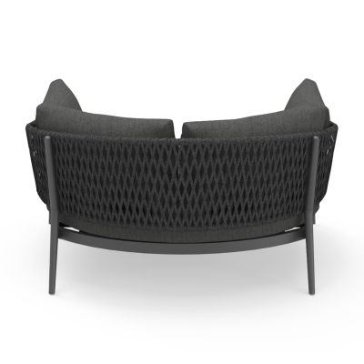 DAYBED 2-SEATER SERIES CAMELLIA SM6217.01 DARK GREY ALUMINUM-P.E.ROPE-OLEFIN 164x144x70Hcm.