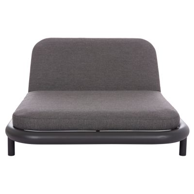 OUTDOOR DAYBED SERIES UTOPIA SM6238.01 ALUMINUM AND OLEFIN FABRIC IN DARK GREY 212x155x38Hcm.