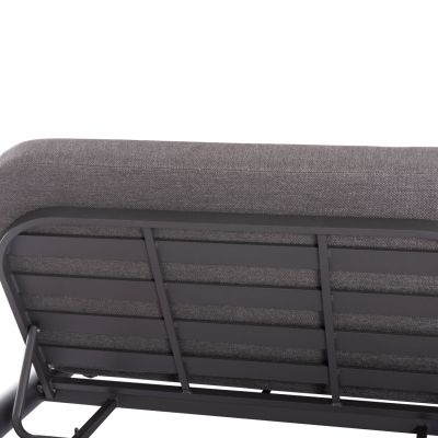 OUTDOOR DAYBED SERIES UTOPIA SM6238.01 ALUMINUM AND OLEFIN FABRIC IN DARK GREY 212x155x38Hcm.