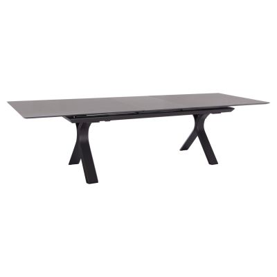 EXPANDABLE ALUMINUM DINING TABLE ANDROMEDA (L) SM6184.02 FRAME & SINTERED STONE TOP IN GREY COLOR 240-300x100x76.5H
