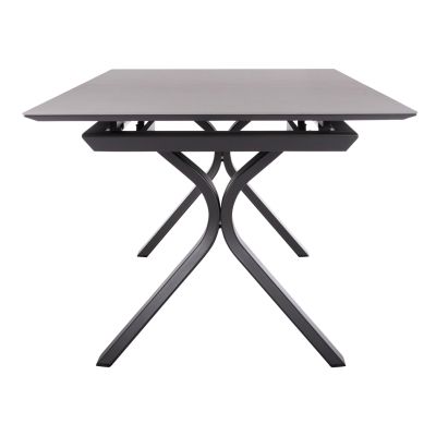 EXPANDABLE ALUMINUM DINING TABLE ANDROMEDA (L) SM6184.02 FRAME & SINTERED STONE TOP IN GREY COLOR 240-300x100x76.5H