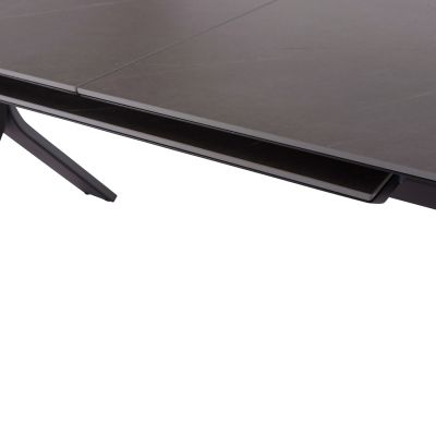 EXPANDABLE ALUMINUM DINING TABLE ANDROMEDA (L) SM6184.02 FRAME & SINTERED STONE TOP IN GREY COLOR 240-300x100x76.5H