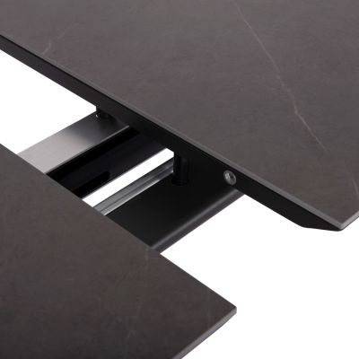 EXPANDABLE ALUMINUM DINING TABLE ANDROMEDA (L) SM6184.02 FRAME & SINTERED STONE TOP IN GREY COLOR 240-300x100x76.5H