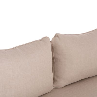 OUTDOOR 2-SEATER SOFA SERIES OASIS SM6225 ACACIA WOOD-ALUMINUM & ROPE IN BEIGE 156x82x73Hcm.