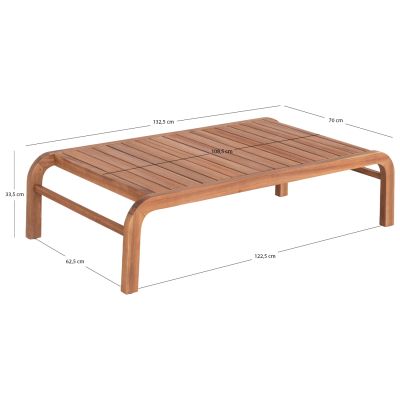 OUTDOOR COFFEE TABLE SERIES OASIS SM6227 ACACIA WOOD 132x70x33Hcm.