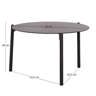 ΤΡΑΠΕΖΙ ALBERTA SM6357.02 ΑΛΟΥΜΙΝΙΟ ΣΕ ΑΝΘΡΑΚΙ 62,5x62,5x38Υεκ.