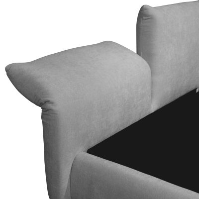 ΚΡΕΒΑΤΙ ΔΙΠΛΟ ΜΕ ΑΠΟΘ.ΧΩΡΟ NUVIA SM728.01 ΓΚΡΙ FAUX FUR ΥΦΑΣΜΑ--ΣΤΡΩΜΑ 160x200εκ
