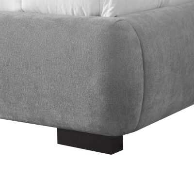 ΚΡΕΒΑΤΙ ΔΙΠΛΟ ΜΕ ΑΠΟΘ.ΧΩΡΟ NUVIA SM728.01 ΓΚΡΙ FAUX FUR ΥΦΑΣΜΑ--ΣΤΡΩΜΑ 160x200εκ