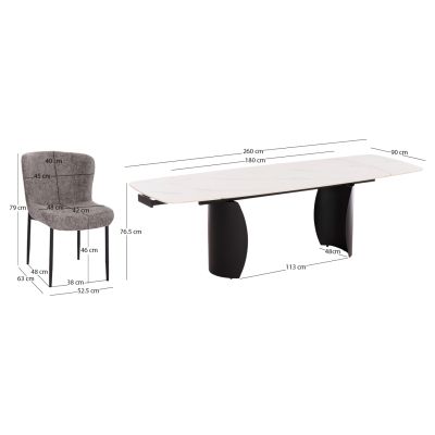 ΣΕΤ ΤΡΑΠΕΖΑΡΙΑΣ 7ΤΜΧ OBSESSION(M) SM21228 ΚΕΡΑΜΙΚΟ TOP--ΜΑΥΡΟ ΜΕΤΑΛΛΟ