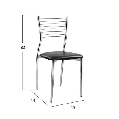 Стол Elvira HM0025.02 седалка от черно PU 40X44X83 см