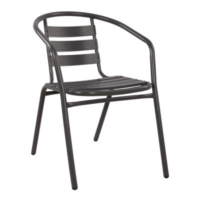 Armchair Laura Metallic Grey with aluminum slats HM5037.01