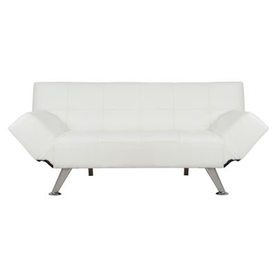 Диван/Легло HM3001.01 Thom със сгъваеми рамена Бял PU 189x93x82 см