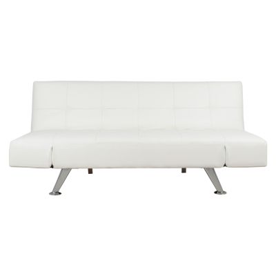 Диван/Легло HM3001.01 Thom със сгъваеми рамена Бял PU 189x93x82 см