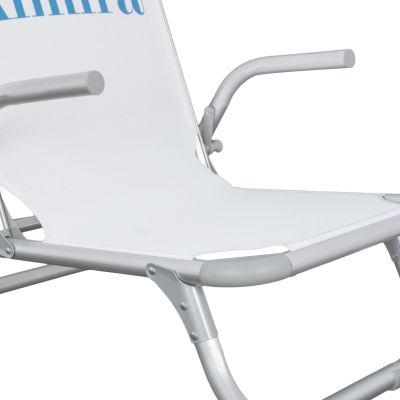 Chair for the beach HM5053.03 Heavy type White Aluminum 56x70x66cm.