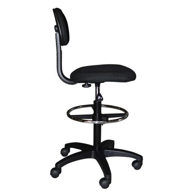 OFFICE CHAIR VEGAR HM1043.01 WITH PERIMETER FOOTREST-HIGH SEAT-BLACK FABRIC 45Χ42Χ132Hcm.