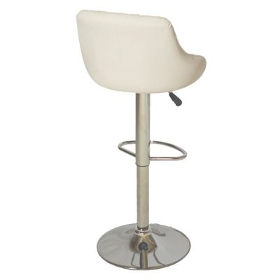Bar Stool Rose HM204.02 with gas lift & White PU 47x40x104cm