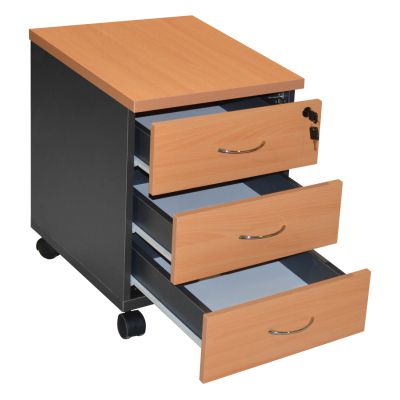 Professional office drawer HM2011.01 oak with 3 drawers 38X48X53cm