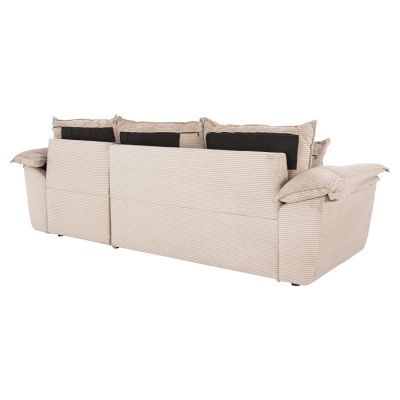 CORNER SOFA-BED WITH STORAGE SPACE ALDO HM3276.01R BEIGE FABRIC 256x91-159x87Hcm.