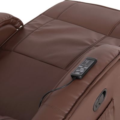 HM0026.03 Фотьойл ROCCA, масажен механизъм, PU кафяв 80x96x97 см