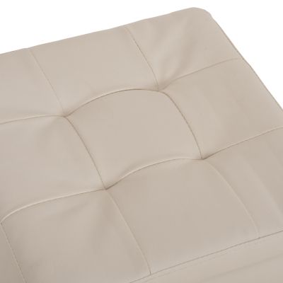 Stool PRO CUBE HM224.02 PU with storage space- white 38x38x36.5Hcm