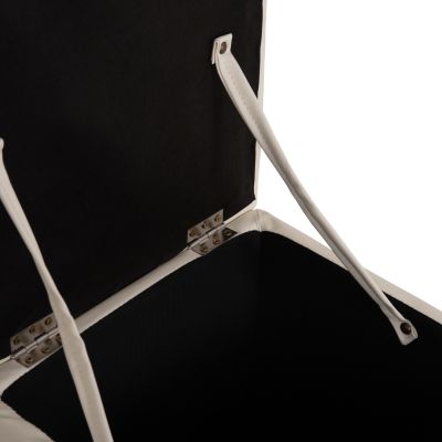 Stool PRO CUBE HM224.02 PU with storage space- white 38x38x36.5Hcm