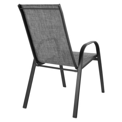 ВЪНШНО КРЕСЛО LEON HM5000.01 СИВА МЕТАЛНА КОНСТРУКЦИЯ-СИВ ТЕКСТИЛЕН 54x70x93Hсм.