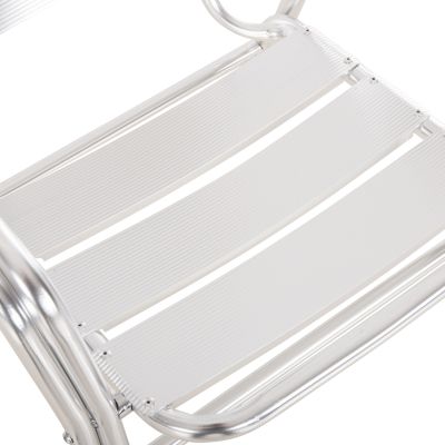 ALUMINUM ARMCHAIR MORIS HM5018 DOUBLE FRAME IN SILVER (METALLIC) COLOR 58x62x75Hcm.