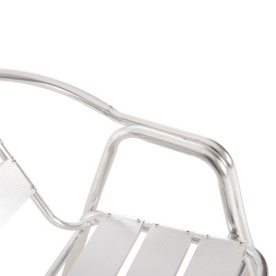 ALUMINUM ARMCHAIR MORIS HM5018 DOUBLE FRAME IN SILVER (METALLIC) COLOR 58x62x75Hcm.