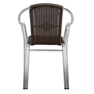 Armchair Noel HM5019 Aluminum Double Frame with rattan 56x60x75 cm