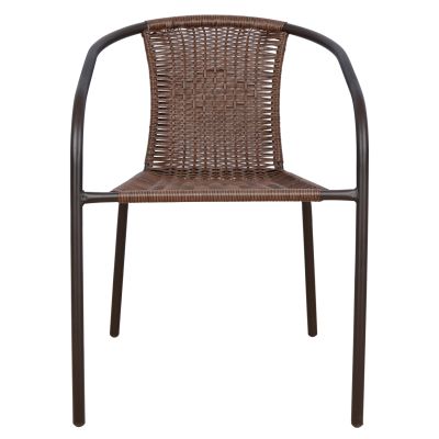 Armchair Camel HM5015.02 Brown metallic with wicker 48x48-53x72 cm